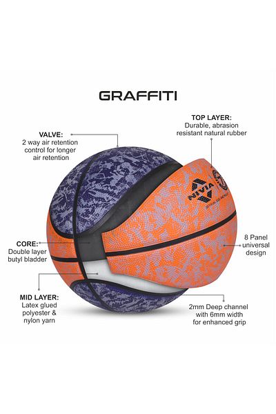 Nivia Graffiti Moulded Basketball
