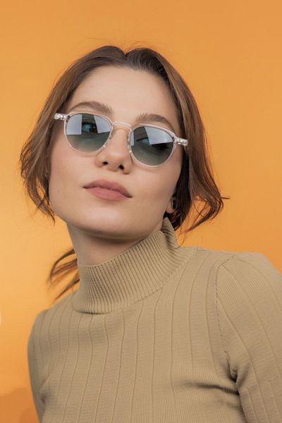 LUNOX Crystal Gradient Green Unisex Sunglasses