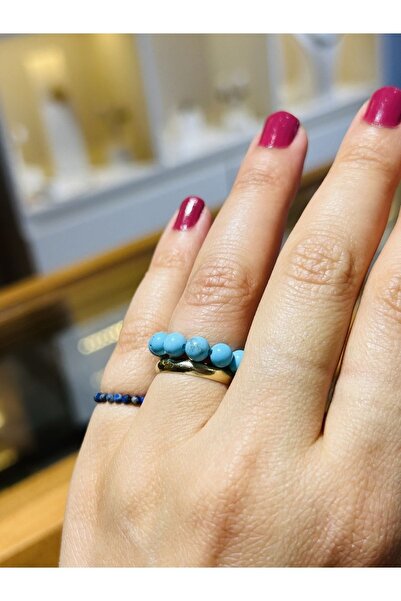 Luna Firuze Doğal Taşlı Yüzük