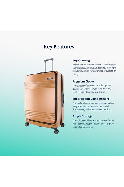 NATIONAL GEOGRAPHIC Lodge Travel Suitcase Set 3 pc Copper