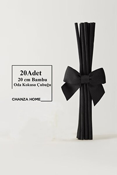 CHANZA HOME Siyah Oda Kokusu Çubuğu Siyah Fiber Süngerimsi Yumuşak Doğal Bamb...