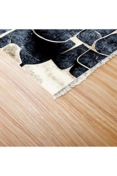 In House Billy | Luxurious Rectangular Decorative Carpet, Black