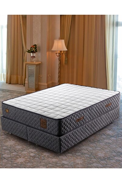 Setay Pocked Form Çift Kişilik Ortopedik Yaylı Yatak - Keten Gri