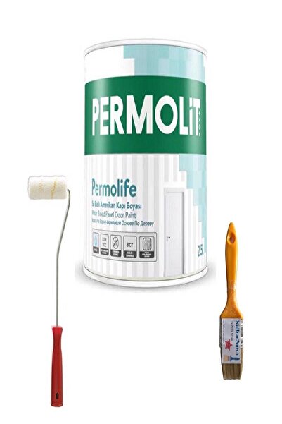 Permolit Kopya - Permolife Su Bazlı Amerikan Kapı Boyası 0.75 Lt 3 Parça