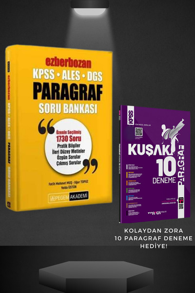 Pegem Akademi Yayıncılık 2025 Pegem Kpss Ales Dgs Ezberbozan Paragraf Soru Ba...
