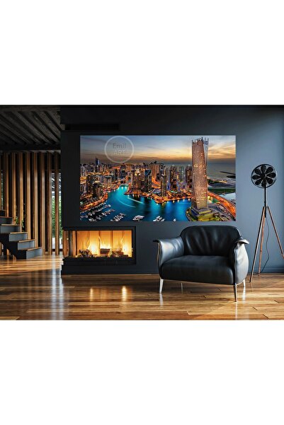Şehzat Dekoratif Modern Dubai Şehir City Manzarası Emlak Mimarlık Ofisleri Sa...