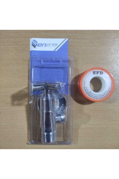 ŞENPRES 3-Piece Set with TAHARET TAP, AIM Head, OPEN COVER, Mirror and TEFLON TAPE