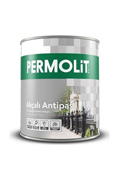 Permolit Gri Akçalı Sentetik Yağlı Antipas Boya 0.75 lt