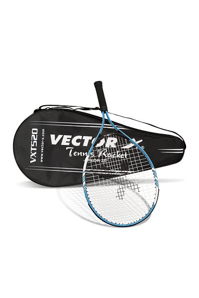Vector X VXT-520 Strung Tennis Racquet/Rackets (25-inch, Full Cover)