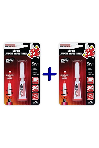 Vodabond Süper Japon Yapıştırıcı 3gr. - 2li Set