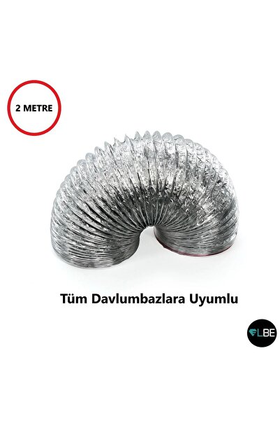 CAM MENFEZCİM 2 Metre Aspiratör Davlumbaz Havalandırma Borusu Tüm Davlumbazlara Uyumlu Q 127 Mm