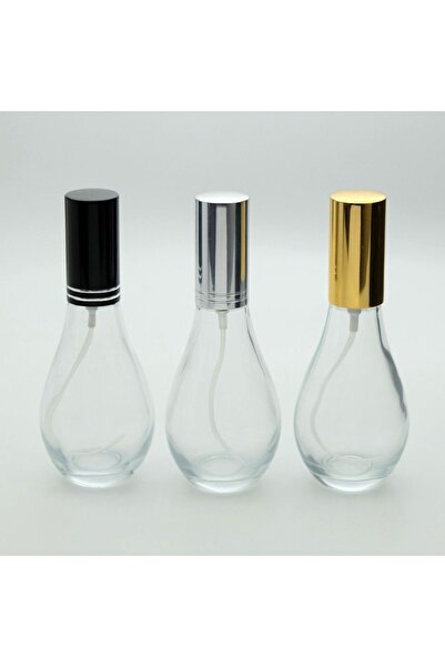 FERDEN FERDA 20 ADET BOŞ CAM PARFÜM ŞİŞE, 70 ML, ARMUT MODEL, ŞEFFAF, METAL V...