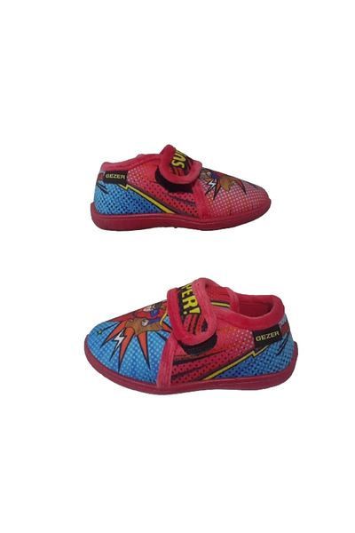 GEZER Boy's Red Superhero Slippers - Ultra Light, Figured, School and Nursery Product Gzerr54079