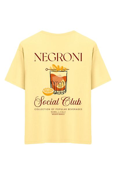 Mounte Bianca Negroni unisex - Tricou supradimensionat