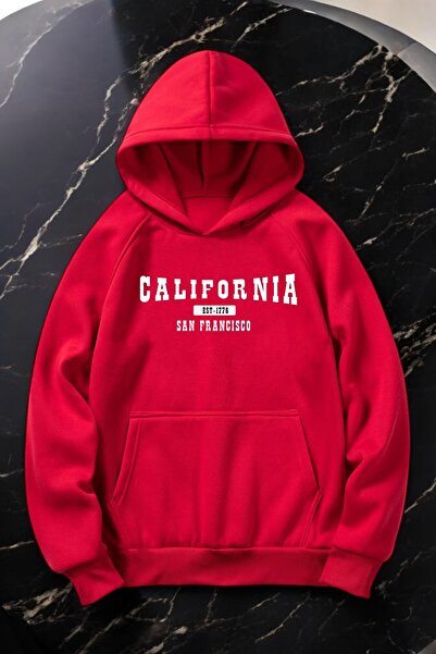 trendypassion Καλιφόρνια Unisex Oversize βαμβακερή κουκούλα και φούτερ