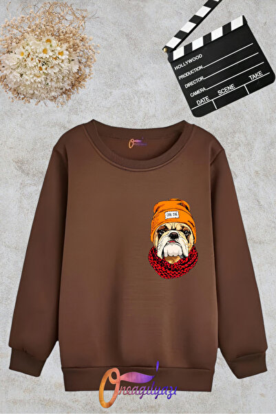 oneagılyazı Sweatshirt sa štampanim uzorkom i okruglim izrezom