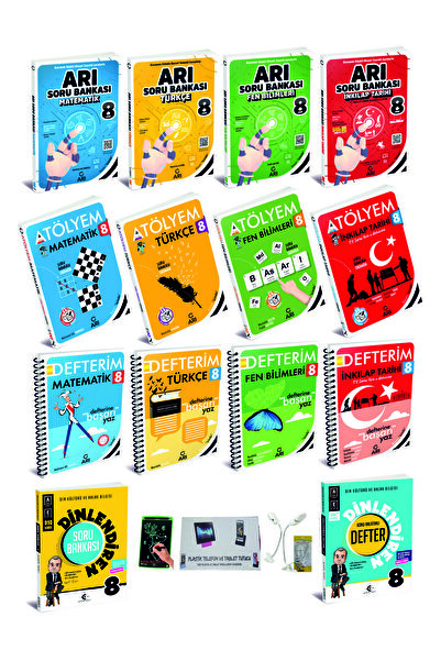 Arı Yayıncılık 2024-2025 Müfredat 8. Sınıf Tüm Dersler Soru Bankası + Akıllı ...