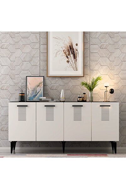 DEMONTE DECOR ASİMO KONSOL ANTRASİT BEYAZ