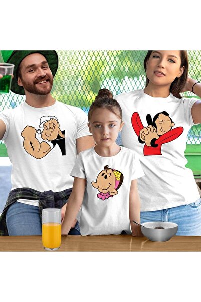 UNIQUE DESIGN Temel Reis Temalı 3'lü Anne Baba Kız Çocuk Kombini