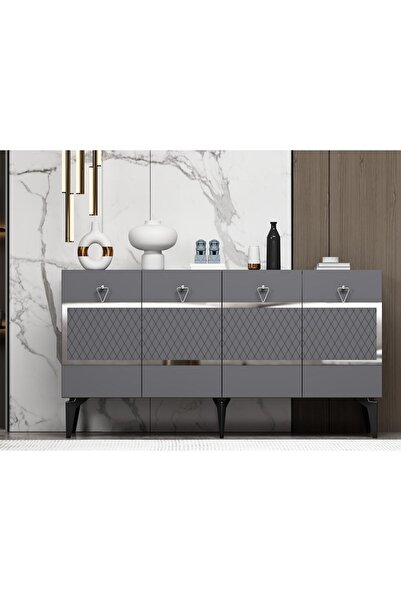 DEMONTE DECOR İPEK KONSOL ANTRASİT GÜMÜŞ