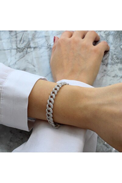 Shine All Day by Sevgi 925 Ayar Gümüş Mini Zirkon Taşlı İnce Gurmet Bileklik