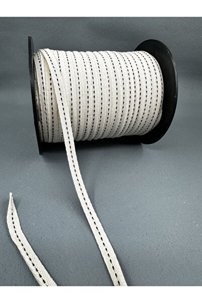 paşateks since 1995 şekil Panglică Bej Houndstooth de 5 metri - 1 cm dungi