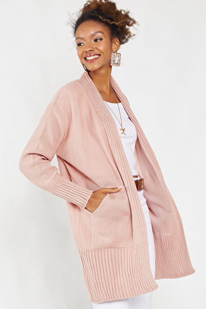 Hopoi Γυναικεία Πλεκτά Ζακέτα με Τσέπες