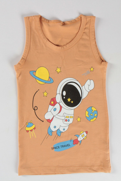 MADALİNA 95% Cotton 3-Piece Astronaut Printed Athlete Set for Boy