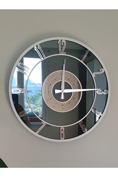 Liysstom ساعة حائط بمرآة (مرآة حقيقية)