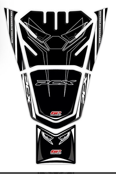 GP KOMPOZİT Pcx Tank Pad Syah Beyaz..
