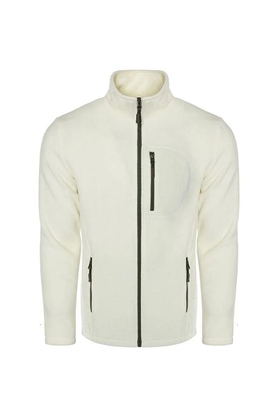 GOSH Ecru Color Full Zippered 3 Pocket Fleece