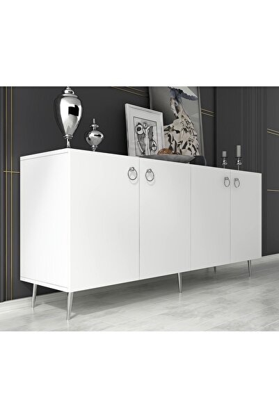 DEMONTE DECOR DROP KONSOL BEYAZ-GÜMÜŞ