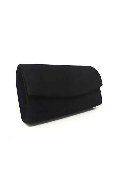 dizaynbag Γυναικεία μαύρη σουέτ μίνι βραδινή τσάντα φορέματος