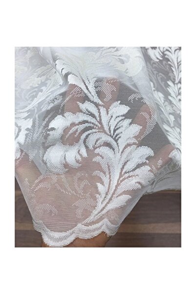 Evdepo Home Crown Shawl Pattern Sparse Pleat, Tulle Curtain Single Wing - Ecru