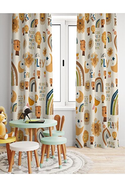 Bertille Home Cortina de fundal pentru camera copiilor și bebelușului cu o si...