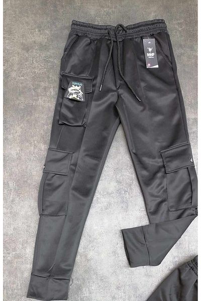 Lixera Ανδρική φόρμα Cargo Pocket Black Scuba Diver με υφασμάτινο πάτο (ΣΚΙΤΣΟ-1 ΜΕΓΕΘΟΣ ΠΑΡΑΚΑΛΕΣΤΕ ΜΕΓΑΛΟ)