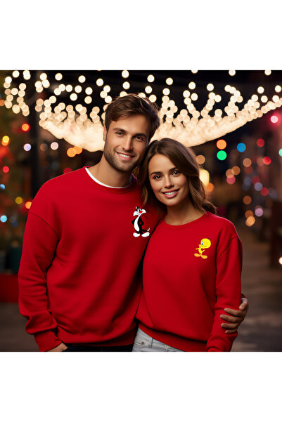 YOHO SPORT Дорогий Combin Sylvester & Tweety Бавовняний світшот з принтом - Т...