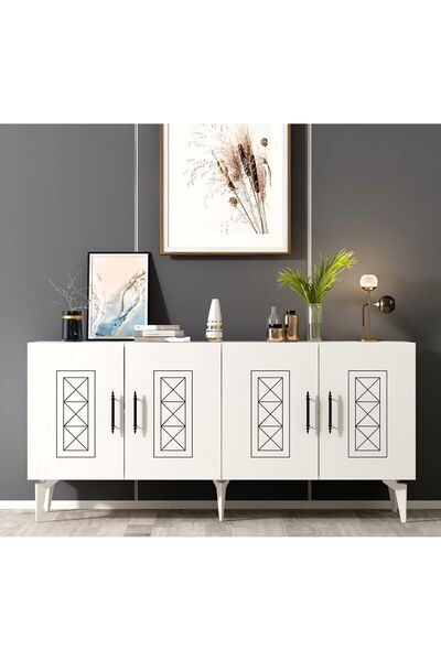 DEMONTE DECOR Shumen Konsol Beyaz-beyaz