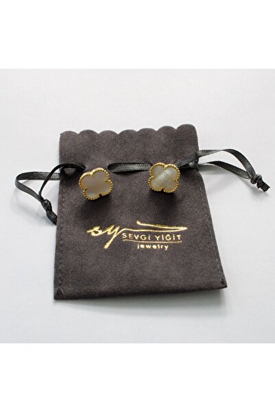 Shine All Day by Sevgi 925 Ayar Gümüş Sedef  Yonca Küpe