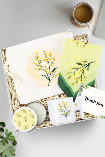 Trendmiya Ham Bez Çanta & Tasarım Fular & Tasarım Beyaz Metal Kutulu Mum & T ...