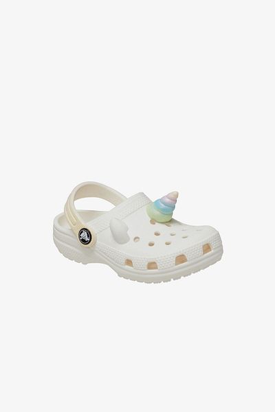 Crocs Παιδικές λευκές παντόφλες κλασικές Iam Rainbow Unicorncgt 209701 -0wv