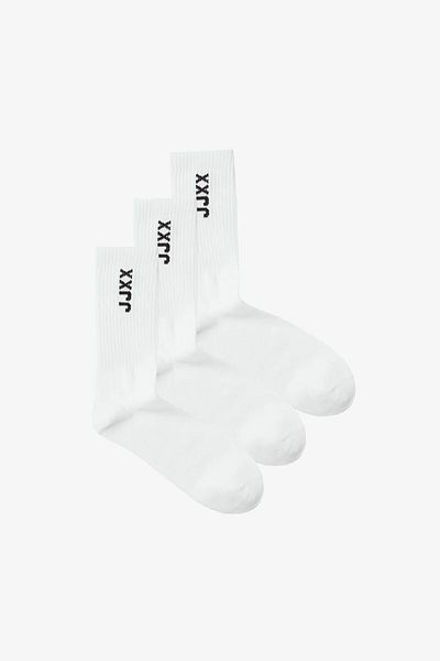 JJXX Γυναικείες κάλτσες Jxmoreno White - Συσκευασία των 3 12251644 -λευκό