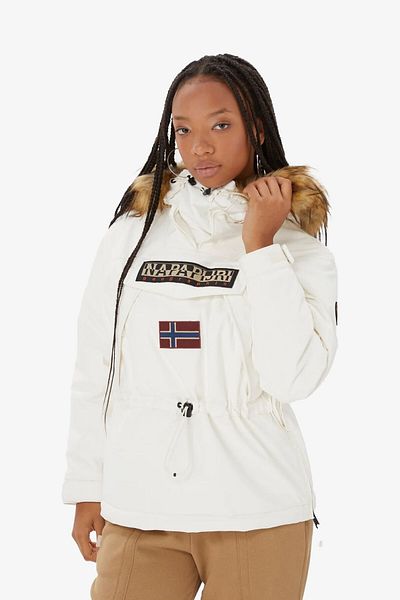 Napapijri Skidoo Wom Ef 4 - Women's White Coat NP0A4GM8N1A1