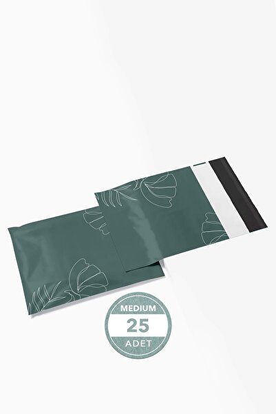 AkalBatu No1 25'li Desenli Kargo Poşeti - Petrol Mavisi - 33x37x7 Cm