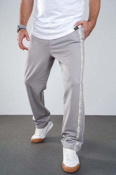 Butik Trendbiz Relaxed Fit Men's Trend Bottom Tracksuit with Elastic Waist Side Piping Pockets