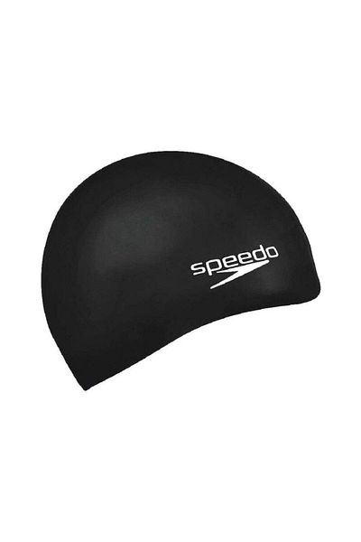 SPEEDO Plain Flat Silicone Black Black Unisex Bonnet 8-709910001