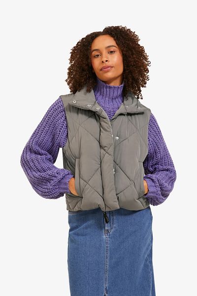 JJXX Jxhype Short Quilted Vest Otw Women's Brown Vest12236460-brown
