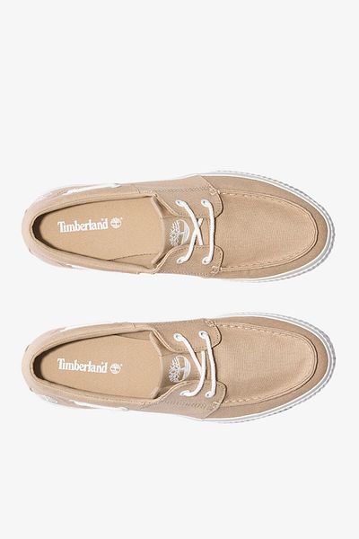 Timberland Ανδρικό μπεζ πάνινα παπούτσια - Χαμηλό κορδόνι, Tb0a67nher11