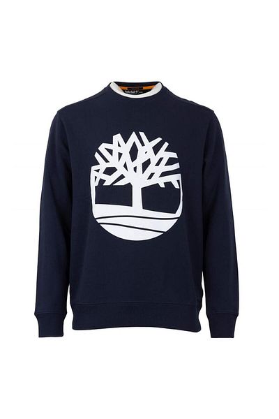 Timberland Men's Blue Sweatshirt - Tree Logo, Crew Neck Tb0A2Bj8U101