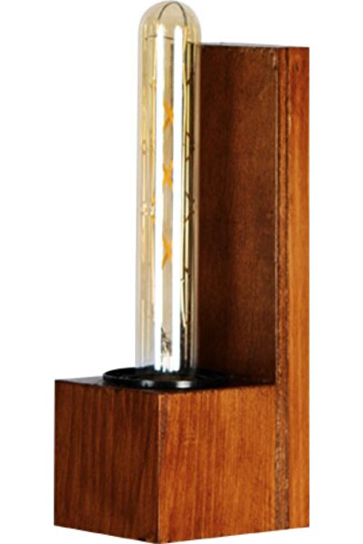 Bozyaka Aydınlatma Berra Dekoratif Ceviz & Meşe Ahşap Gövde Duvar Aplik Iç Mekan (RUSTİK LED AMPUL DAHİLDİR...)